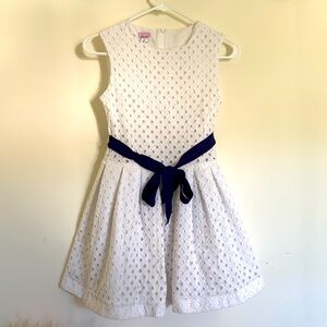 Plum chickenkari embroidered girls dress
